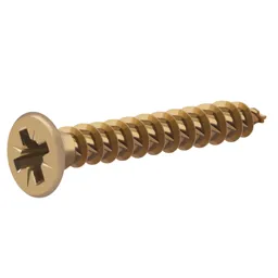 TurboDrive Yellow-passivated Steel Screw (Dia)3.5mm (L)25mm, Pack of 100