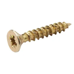 TurboDrive Yellow-passivated Steel Screw (Dia)4mm (L)25mm, Pack of 100