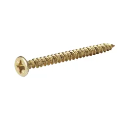 TurboDrive Yellow-passivated Steel Screw (Dia)4mm (L)50mm, Pack of 20