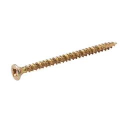 TurboDrive Yellow-passivated Steel Screw (Dia)3.5mm (L)50mm, Pack of 100