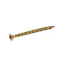 TurboDrive Yellow zinc-plated Steel Wood Screw (Dia)4mm (L)60mm, Pack of 20