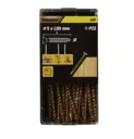 TurboDrive Yellow-passivated Steel Screw (Dia)5mm (L)80mm, Pack of 20