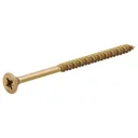 TurboDrive Yellow-passivated Steel Screw (Dia)5mm (L)80mm, Pack of 20
