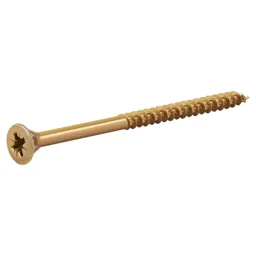 TurboDrive Yellow-passivated Steel Screw (Dia)5mm (L)80mm, Pack of 100