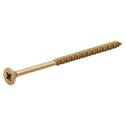 TurboDrive Yellow-passivated Steel Screw (Dia)6mm (L)100mm, Pack of 20