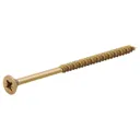 TurboDrive PZ Double-countersunk Yellow-passivated Steel Wood screw (Dia)6mm (L)100mm, Pack of 100