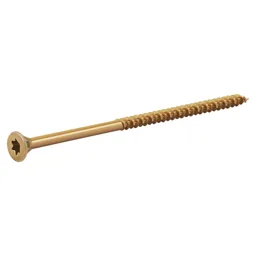 TurboDrive TX Double-countersunk Yellow-passivated Steel Wood screw (Dia)5mm (L)100mm, Pack of 100