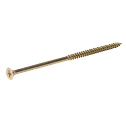 Diall Yellow-passivated Steel Screw (Dia)8mm (L)100mm, Pack of 1