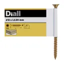 Diall Yellow-passivated Steel Screw (Dia)8mm (L)120mm, Pack of 1