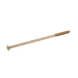 Diall Yellow zinc-plated Steel Wood Screw (Dia)10mm (L)240mm, Pack of 1