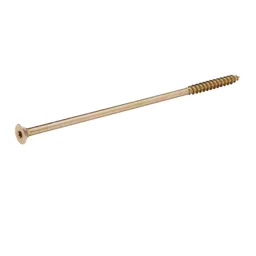 Diall Yellow zinc-plated Steel Wood Screw (Dia)10mm (L)260mm, Pack of 1