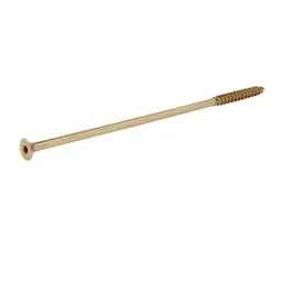 Diall Yellow zinc-plated Steel Wood Screw (Dia)10mm (L)280mm, Pack of 1