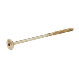 Diall Yellow zinc-plated Carbon steel Wood Screw (Dia)8mm (L)180mm