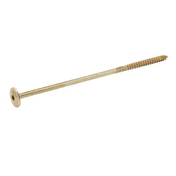 Diall Yellow zinc-plated Carbon steel Wood Screw (Dia)8mm (L)220mm