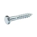 Diall Hex Zinc-plated Carbon steel Coach screw (Dia)5mm (L)30mm, Pack of 10