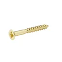Diall Brass Wood Screw (Dia)3.5mm (L)30mm, Pack of 25