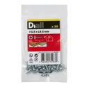 Diall PZ Pan head Zinc-plated Hardened steel Self-drilling screw (Dia)3.5mm (L)9.5mm, Pack of 25