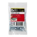 Diall Zinc-plated Carbon steel Metal Screw (Dia)5.5mm (L)25mm, Pack of 25