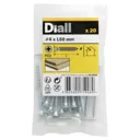 Diall Zinc-plated Carbon steel Screw (Dia)4mm (L)50mm, Pack of 20