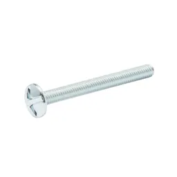Diall Pan head Zinc-plated Carbon steel Drawer knob Screw (Dia)4mm (L)40mm, Pack of 10