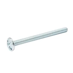 Diall Pan head Zinc-plated Carbon steel Drawer knob Screw (Dia)4mm (L)50mm, Pack of 10