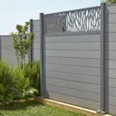 GoodHome Neva Leaf 1/4 Fence panel (W)0.44m (H)1.79m