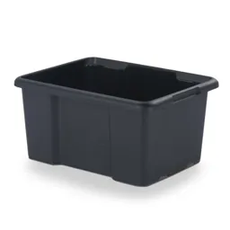 Form Fitty Black 44L Stackable Storage box