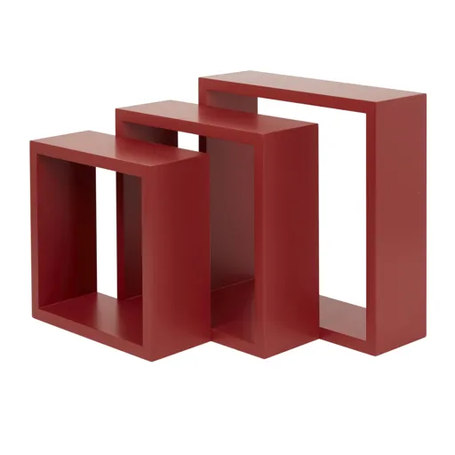 Form Rigga Red Cube Cube shelf (D)98mm, Set of 3