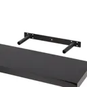Form Cusko Gloss black Floating shelf (L)600mm (D)235mm