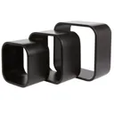 Form Cusko Black Cube Cube shelf (D)155mm, Set of 3