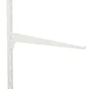 Form Lony White Powder-coated Steel Single slot bracket (H)120mm, Pack of 10