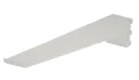 Form Lony White Powder-coated Steel Single slot bracket (H)120mm, Pack of 10