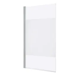 GoodHome Calera Frosted effect 1 Panel Bath screen, (W)850mm