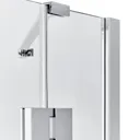 GoodHome Naya Clear Framed Full open pivot Shower Door (W)900mm