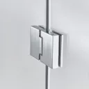 GoodHome Naya Clear Framed Full open pivot Shower Door (W)900mm