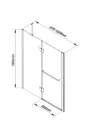 GoodHome Naya Clear Framed Full open pivot Shower Door (W)1000mm