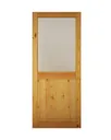 2 panel Glazed Pine veneer LH & RH External Back Door, (H)1981mm (W)762mm