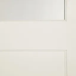 Glazed Pre-painted White Pine LH & RH External Front Door, (H)1981mm (W)838mm