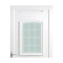 B&Q Ashgrove 2 panel Diamond bevel Frosted Glazed White uPVC RH External Front Door set, (H)2055mm (W)920mm