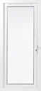 Framed White PVC LH External Back Door, (H)2055mm (W)920mm