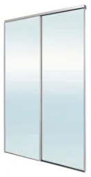 Blizz Mirrored 2 door Sliding Wardrobe Door kit (H)2260mm (W)1500mm