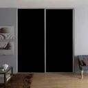 Valla Dark grey Sliding Wardrobe Door (H)2260mm (W)922mm