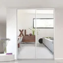 Valla White Mirrored Sliding Wardrobe Door (H)2260mm (W)622mm