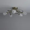 Egeria Antique brass effect 5 Lamp Ceiling light