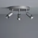 Silver effect Mains-powered 3 lamp Spotlight