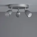 Apheliotes Silver effect Mains-powered 3 lamp Spotlight
