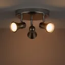 Aphroditus Chrome effect Mains-powered 3 lamp Spotlight