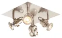 Arachne Satin Nickel effect Mains-powered 4 lamp Spotlight