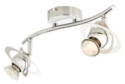 Astraea Chrome effect Mains-powered 2 lamp Spotlight