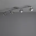 Astraea Chrome effect Mains-powered 4 lamp Spotlight
